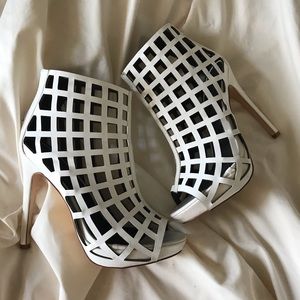 Caged ankle heels